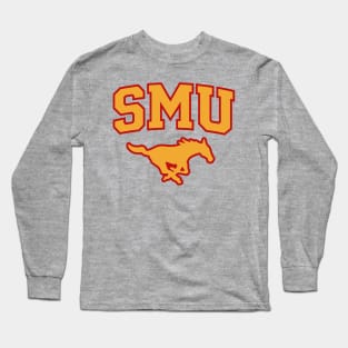 SMU Red Logo & Gold Peruna Long Sleeve T-Shirt